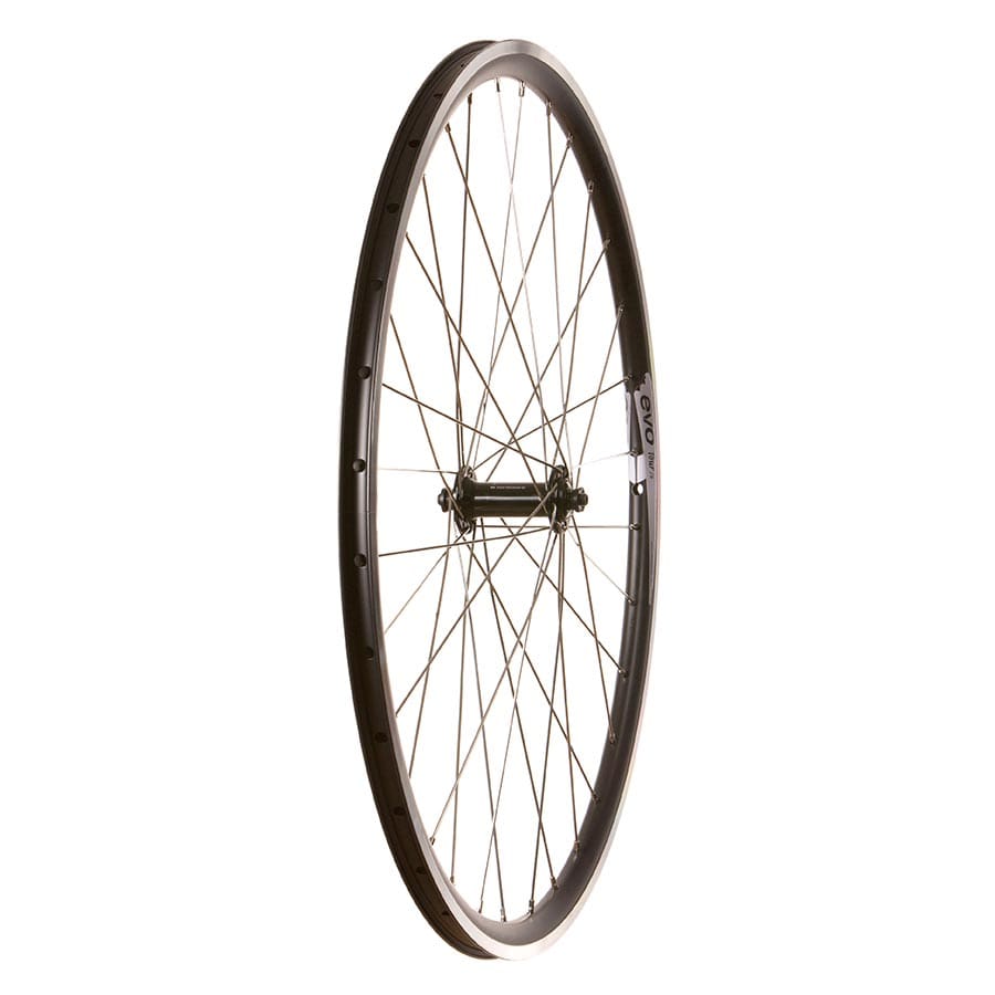 Wheel Shop Road - 700C - Evo Tour 16 Black/Stainless Shimano Tiagra HB-RS400 Black, Wheel, Front, 700C / 622, Holes: 32, QR, 100mm, Rim / 700 Wheels