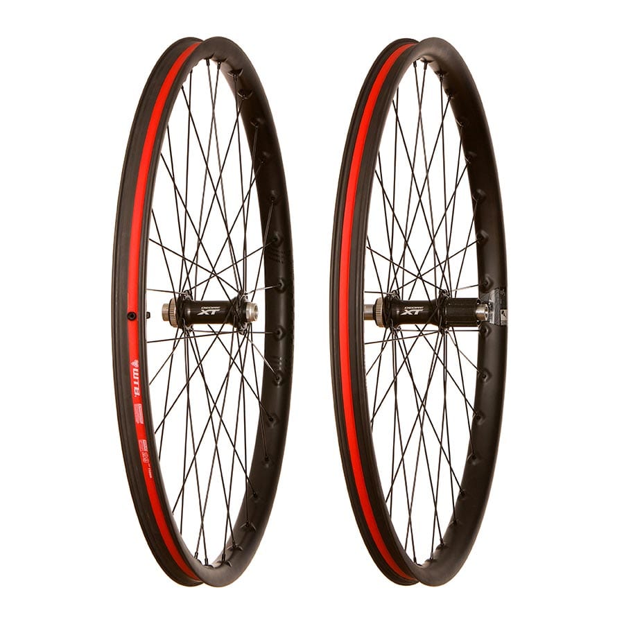 Wheel Shop WTB CZR i30 Carbon Wheelset / Shimano XT HB-M8110-B + FH-M80 010-B, Wheel, Front and Rear, 29'' / 622, Holes: 32, F: 15x110mm, R: 12x148mm, Disc Center Lock / IS 6-Bolt, Shimano HG, Pair / 29 Wheels