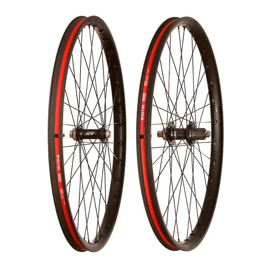 Wheel Shop WTB CZR i30 Carbon Wheelset / Shimano XT HB-M8110-B + FH-M80 130-B, Wheel, Front and Rear, 29'' / 622, Holes: 32, F: 15x110mm, R: 12x157mm, Disc Center Lock / IS 6-Bolt, Shimano Micro Spline, Pair / 29 Wheels