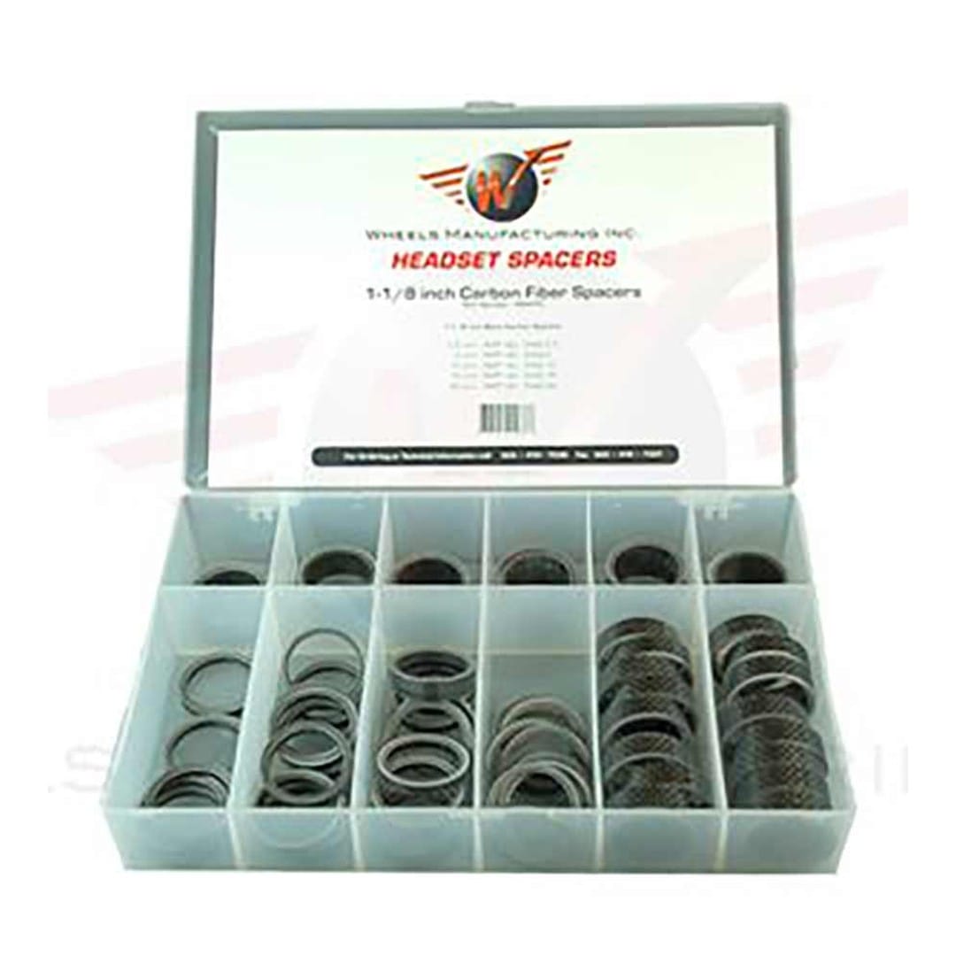 Wheels Manufacturing 1-1/8" Gloss Carbon Headset Spacer 2.5mm/5mm/10mm/15mm/20mm / 62pcs Parts - Headsets