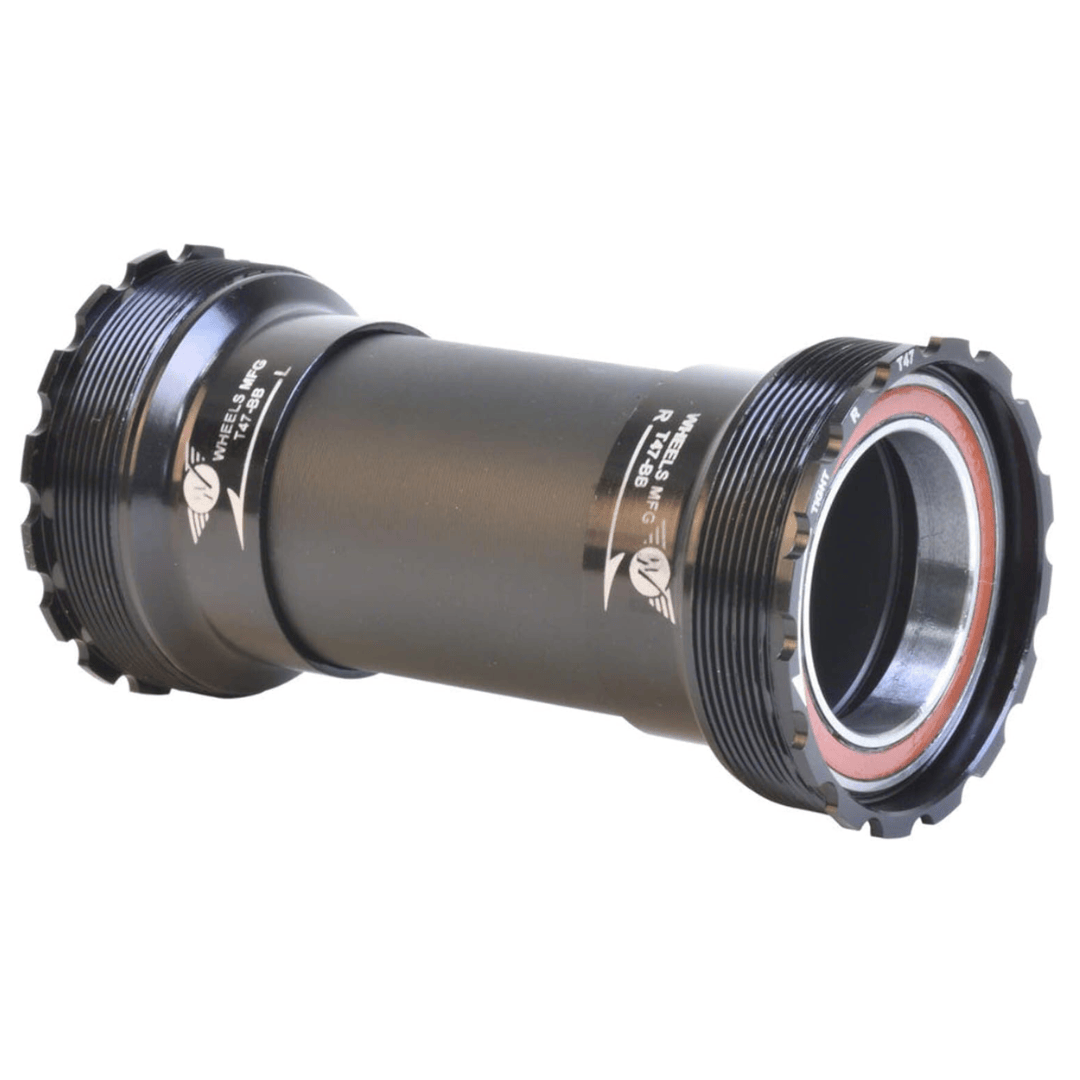 Wheels Manufacturing T47, ABEC-5 Angular Contact, Inboard Bottom Bracket for 24mm Shimano Cranks, Black Parts - Bottom Brackets