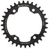 Wolf Tooth Components 96 BCD, for Shimano 12spd HG+ , Shimano XT M8000 and SLX M7000 for Shimano 12spd, Chainring, Teeth: 34, Speed: 12, Bolts: 4, Single, 7075-T6 Aluminum, Black Chainrings