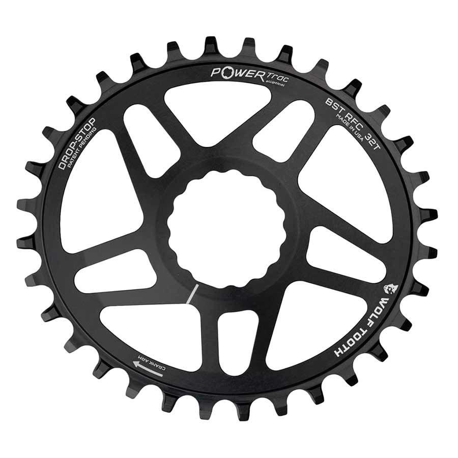 Wolf Tooth Components Elliptical, Direct mount, Race Face Cinch for Shimano 12spd Chainring, Teeth: 32, Speed: 12, BCD: Direct Mount, Single, 7075-T6 Aluminum, Black Chainrings