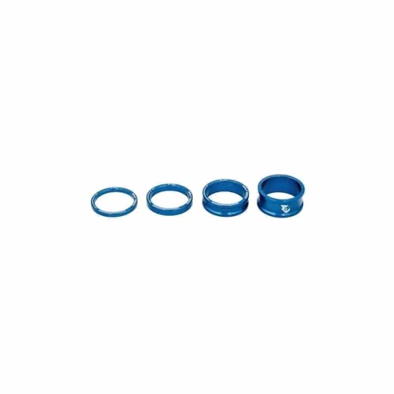 Wolf Tooth Components Precision Headset Spacer Kit 3, 5, 10, 15mm Blue Parts - Headsets