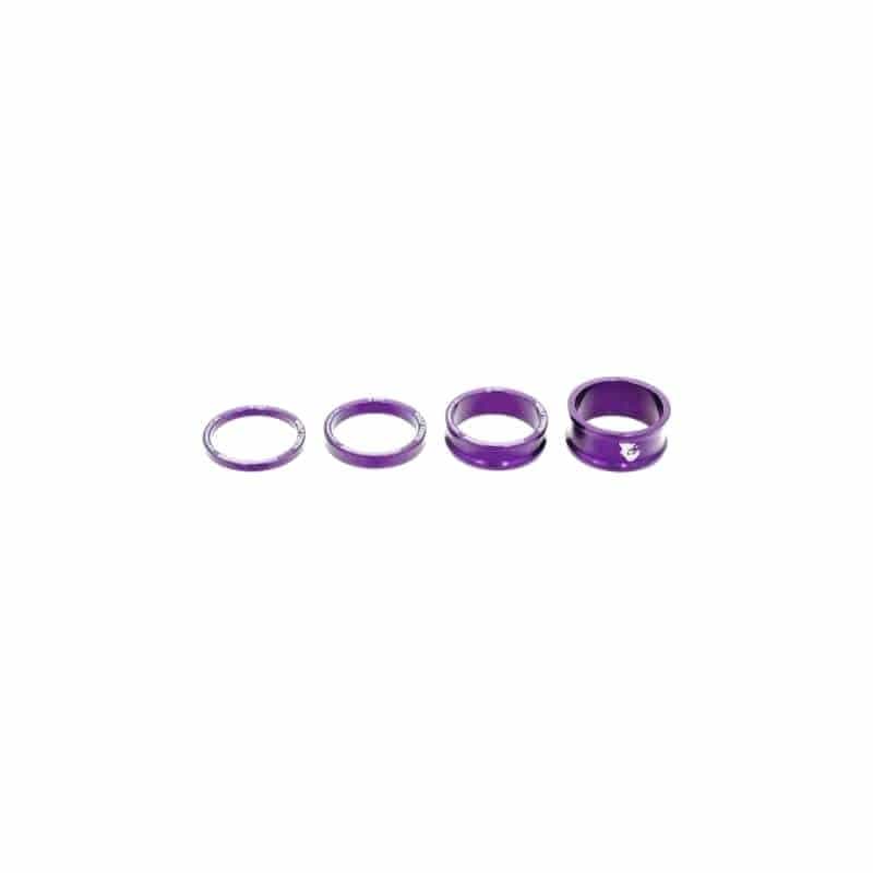 Wolf Tooth Components Precision Headset Spacer Kit 3, 5, 10, 15mm Purple Parts - Headsets