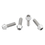 Wolf Tooth Components Ti Water Bottle Cage Bolts 4 Pack Raw Accessories - Bottle Cages