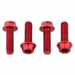 Wolf Tooth Components Water Bottle Cage Bolts Red Accessories - Bottle Cages
