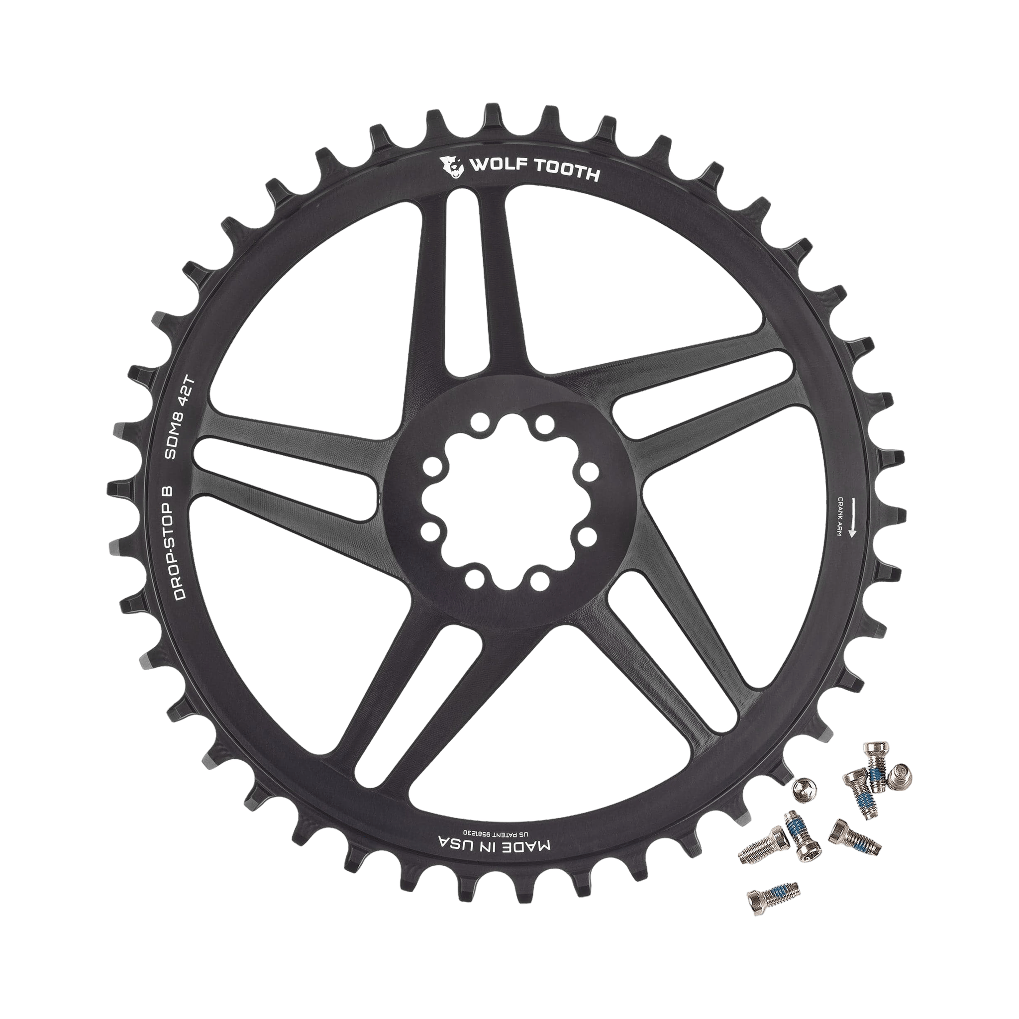 Wolf Tooth Direct Mount Chainring for SRAM 8-Bolt 44T Parts - Chainrings